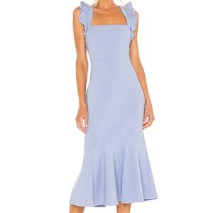 LIKELY Hara Dress - Midi Dress with Square Neck